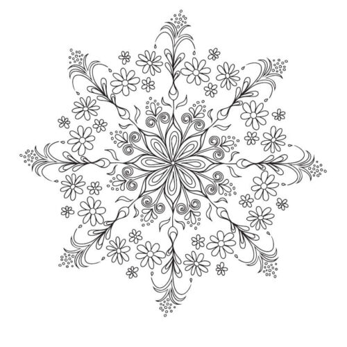 5 Mandalas fleuris, à colorier