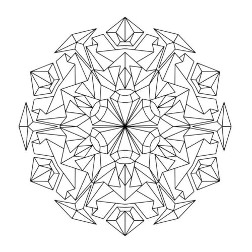 11 Mandalas géométriques, à colorier