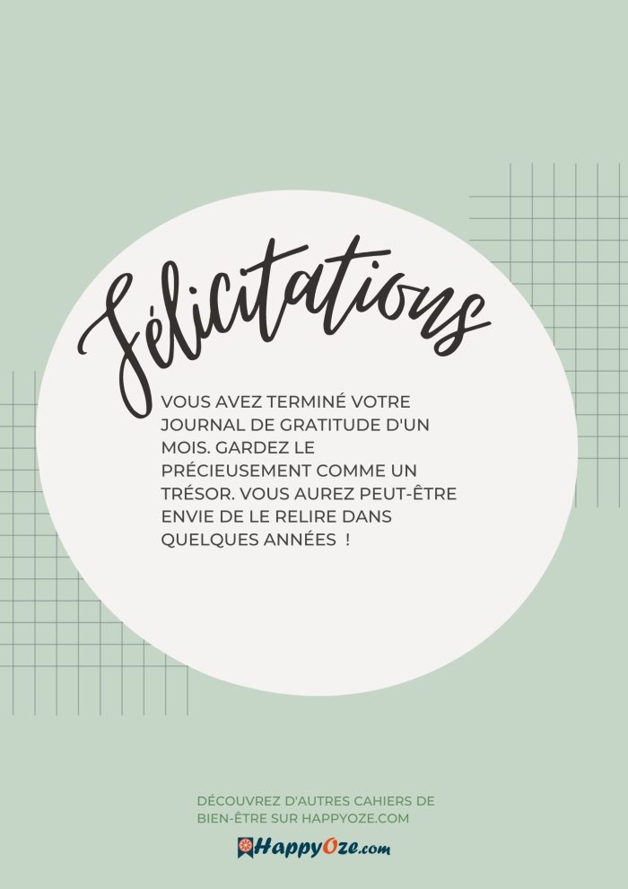 Journal de gratitude