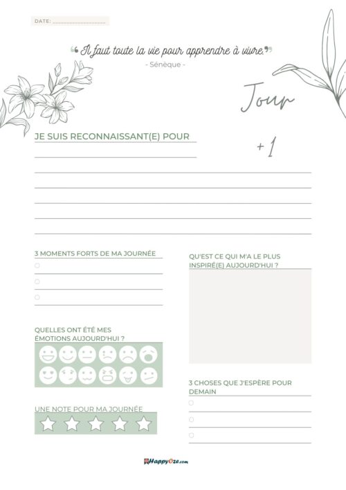 Journal de gratitude