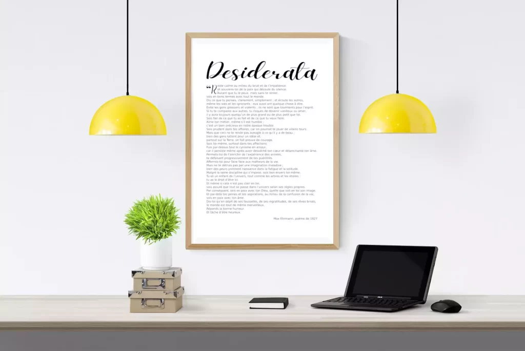 Affiche Desiderata