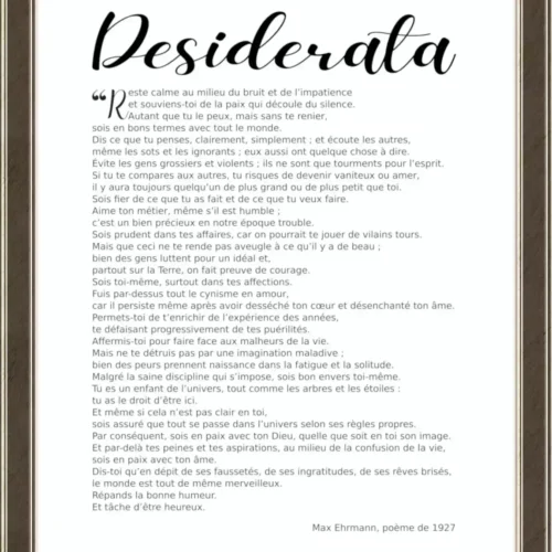 Affiche « Desiderata »