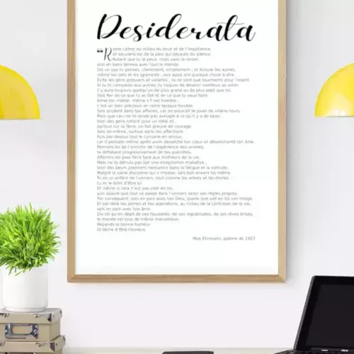 Affiche Desiderata